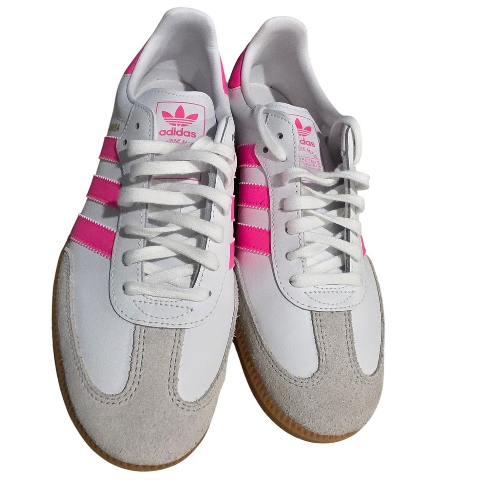 Adidas Samba OG White Pink Gum Mens Sneakers IE0822 Low Top Leather Shoes NWOT